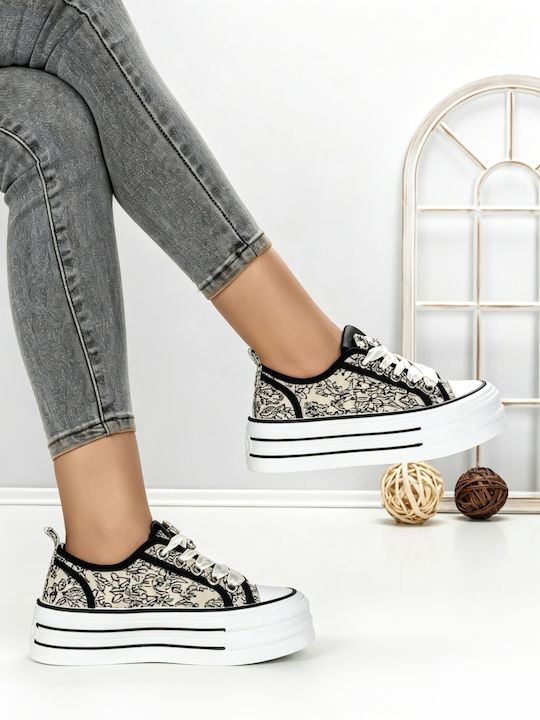 Adidași Flatforms Pentru Femei Bej