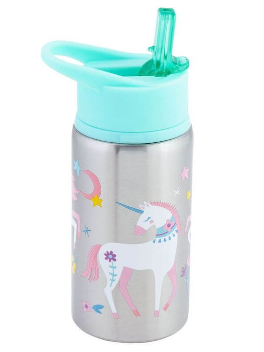 Stephen Joseph School Set Unicorn 26.6 x 8.8 x 35.5cm + Stainless Steel Water Bottle Flip Top