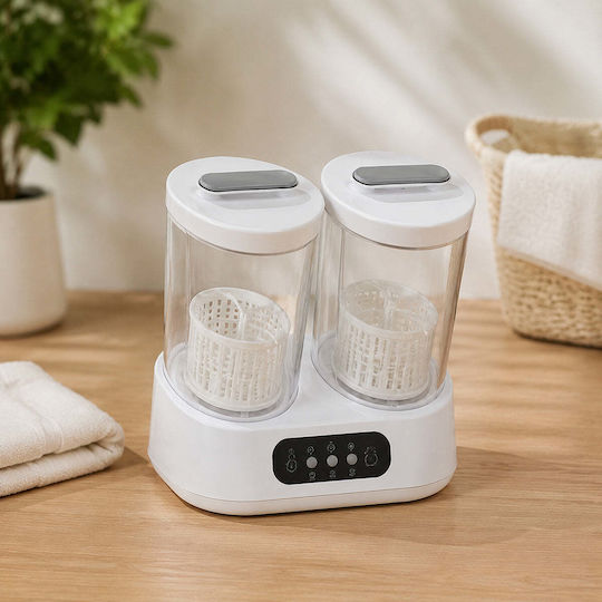 Mini Portable Washing Machine 2 Tubs Digital Display White