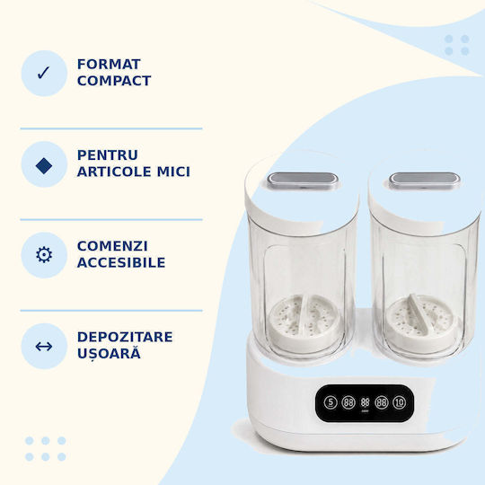 Mini Portable Washing Machine 2 Tubs Digital Display White