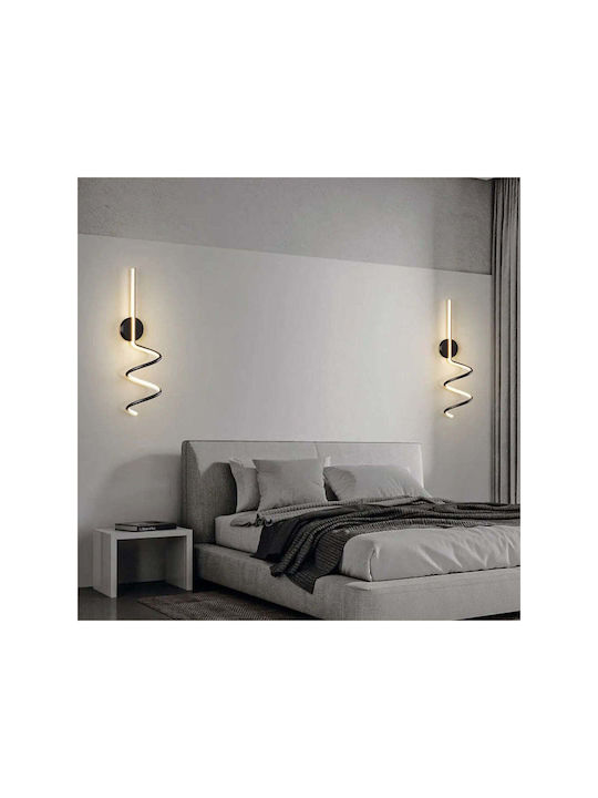 Jiju Lampă de Perete cu LED Integrat și Lumină Albă Rece Neagră 150x69cm