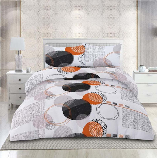 Vanora Σετ Διπλή 200x220cm Πορτοκαλί