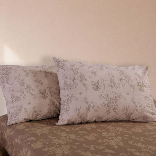 Nef-Nef Homeware Dream Комплект Чаршафи King Size с Еластична лента 270x270+35см Кафяв (4бр)