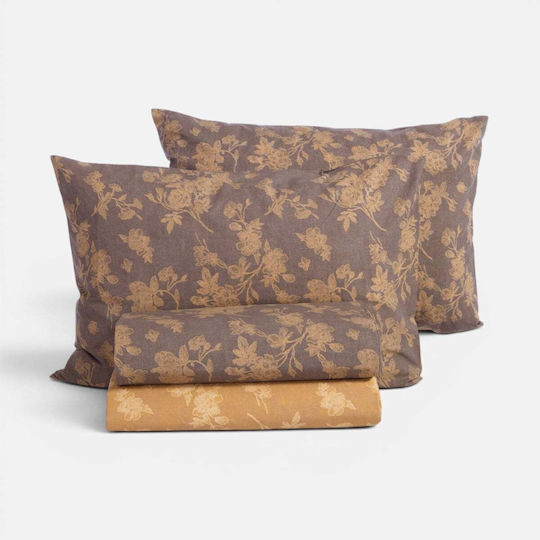 Nef-Nef Homeware Dream Комплект Чаршафи King Size с Еластична лента 270x270+35см Екрю (4бр)