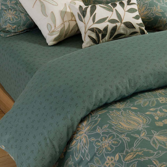 Nef-Nef Homeware Elinda Комплект Чаршафи King Size с Еластична лента 240x270+35см Екрю (4бр)