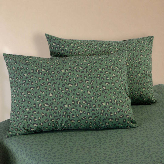Nef-Nef Homeware Wild Σετ Σεντόνι με 2 Μαξιλαροθήκες Υπέρδιπλο με Λάστιχο 170x270+35εκ. Beige (3τμχ)