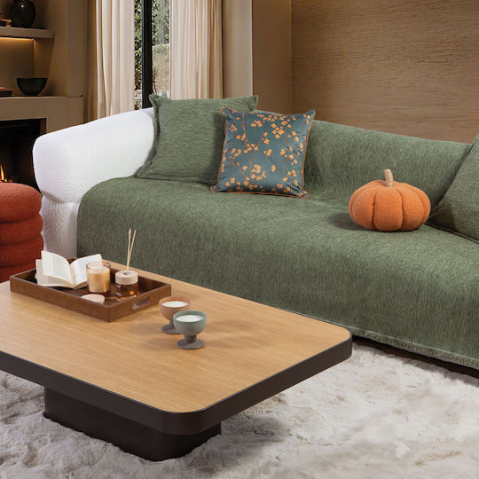 Nef-Nef Homeware Venezia Sesselüberwurf Chenille 170x180cm Grüne