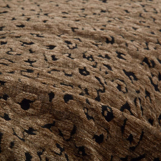 Nef-Nef Homeware Leopard Zweisitzer-Sofa Überwurf Chenille 170x250cm Grau