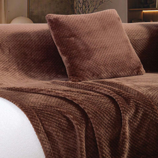 Nef-Nef Homeware Edinber Фотьойл Throw Жакард 130x180см Кафяв