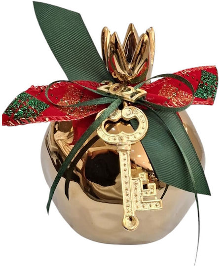 Kalliopi Silver Neujahrs Glücksbringer Granatapfel Gold Keramik 2027 10x12cm Kalliopi Silver Neujahrs Glücksbringer Granatapfel Gold Keramik 2027 10x12cm
