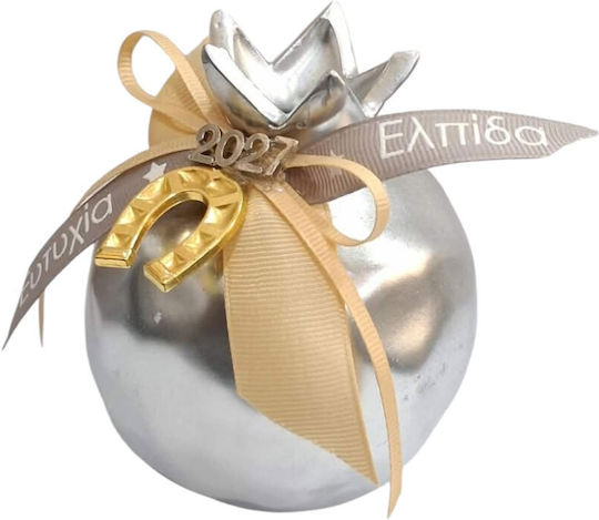 Kalliopi Silver Щастие За Дома Нар Сребрист Керамика 2027 8x10см