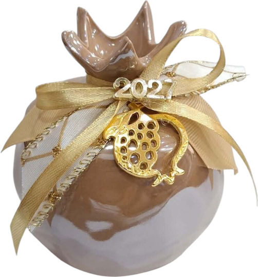 Kalliopi Silver Talismane Norocoase De Anul Nou Rodie Maro Ceramică 2027 8x10cm
