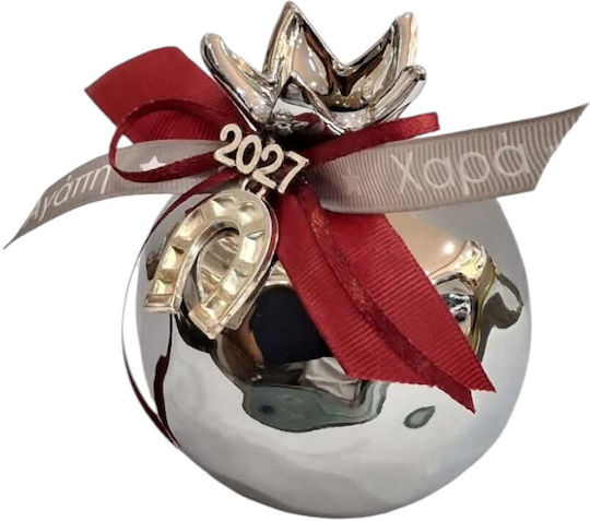 Kalliopi Silver Щастие За Дома Нар Сребрист Керамика 2027 8x10см