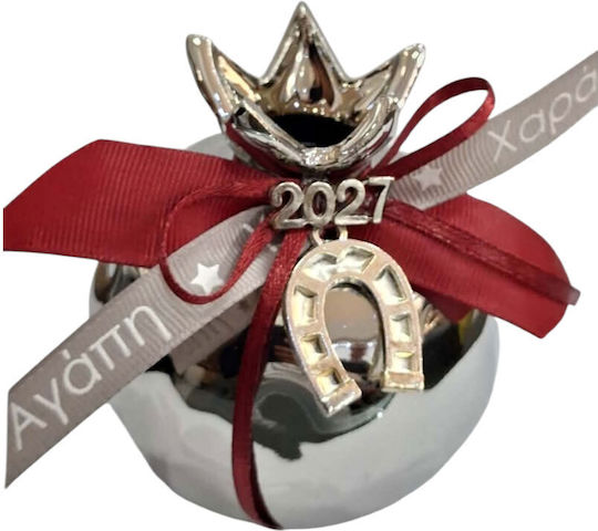 Kalliopi Silver Щастие За Дома Нар Сребрист Керамика 2027 8x10см