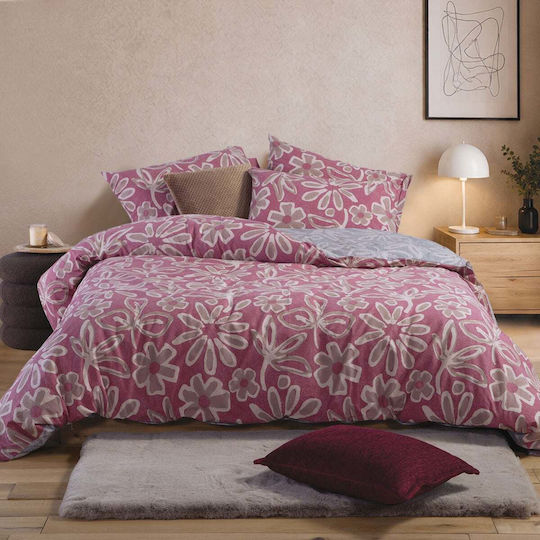 Nef-Nef Homeware Σετ Υπέρδιπλη 240x230cm Harmony Bordo