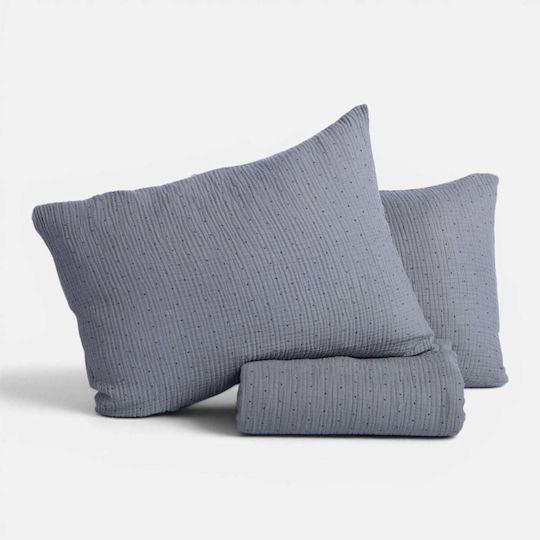 Nef-Nef Homeware Σετ Παπλωματοθήκη 160x230cm Μονή με Μαξιλαροθήκη Dots Mocca