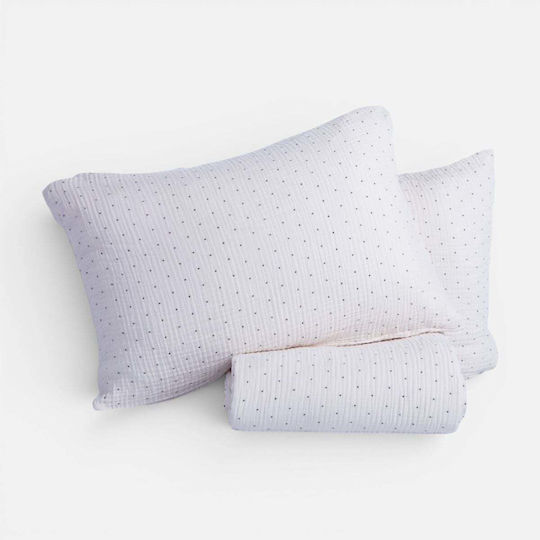 Nef-Nef Homeware Подредба Плик за Завивка 100% Памук 240x230cm Двойна С 2 Калъфки За Възглавници Екрю