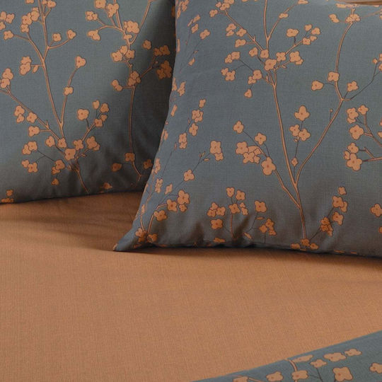 Nef-Nef Homeware Σετ Плик за Завивка 100% Памук 240x230cm Уплътнена с 2 Калъфки за Възглавници Green