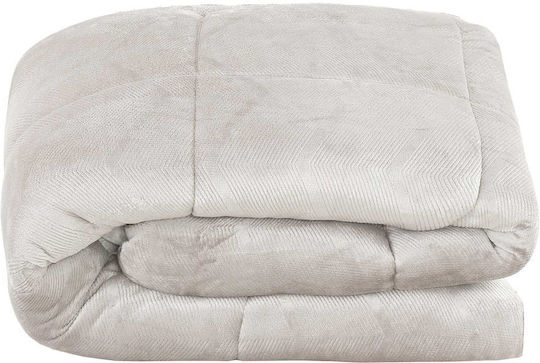 Madi Sherpa Comforter Double 220x240cm Beige