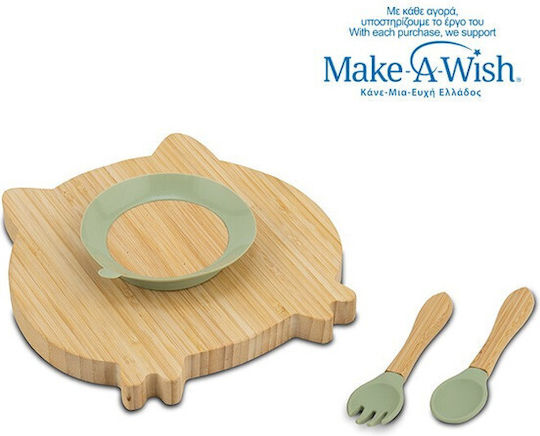 Nava Nava Baby- und Kinder-Essgeschirr aus Bamboo mit Rutschfester Basis 3er-Set