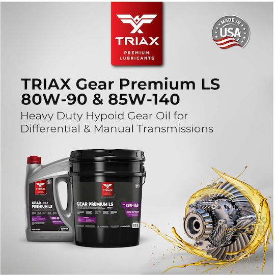 Ulei Pentru Diferențial Cutie De Viteze Manuală Triax Hd Gear Premium Ls 80w-90 Api Gl-5 18,92l