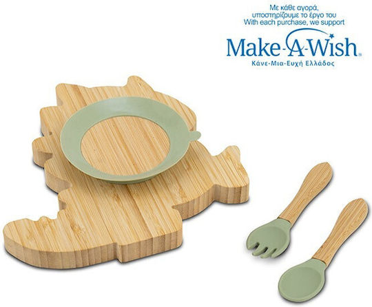 Nava Nava Baby- und Kinder-Essgeschirr aus Bamboo mit Rutschfester Basis 3er Set