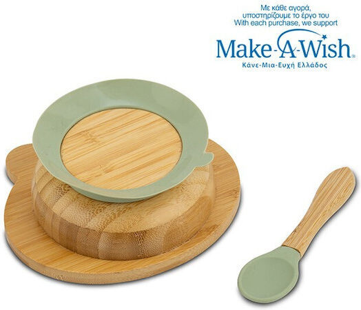 Nava Nava Baby- und Kinder-Essgeschirr aus Bamboo mit Rutschfester Basis 2er-Pack
