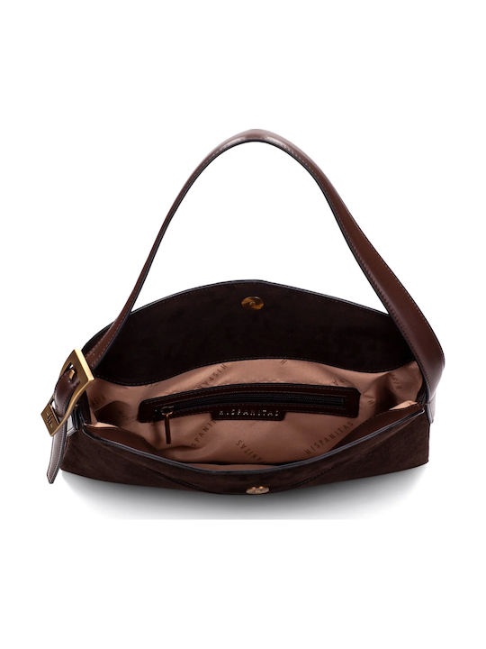 Leather Women's Shoulder Bag Suede Brown