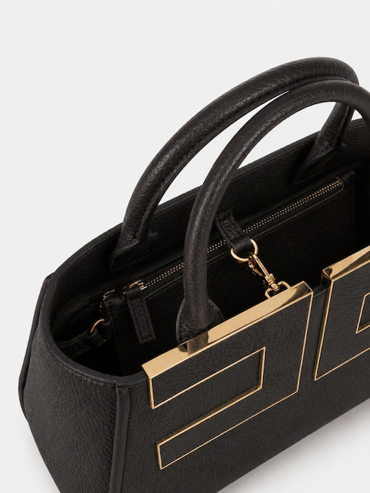 Elisabetta Franchi Damentasche Tote aus Kunstleder Schwarz Elisabetta Franchi Damentasche Tote aus Kunstleder Schwarz