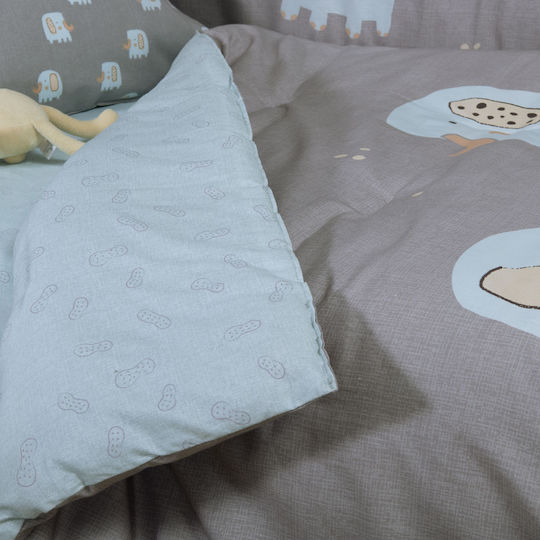 Nef-Nef Homeware Elephants Γκρι 110x140cm