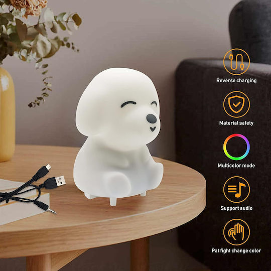 Led Kids Decorative Touch Lamp with Colour Changing White 16.5x11.8x10.5cm