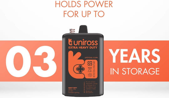 Uniross 4r25 6v Zinc Carbon Battery 1pc