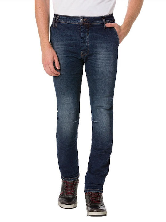 PMJ Russel Sommer Männer Motorradhose Blau