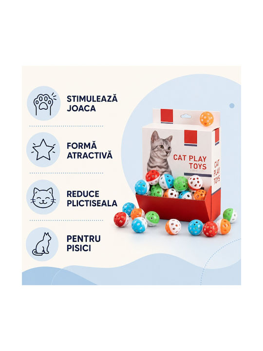 Cat Toy Set 60 Colorful Balls Bell