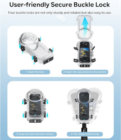 Водоустойчива Калъфка Amagsin Insta360 X4 Full Invisible 50 Метра