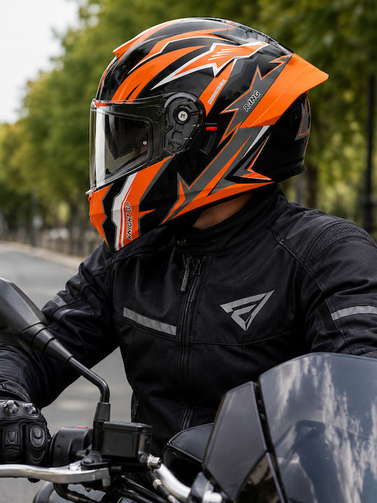 FIXATO Viper Portocaliu Cască Moto Flip-Up ECE 22.06 cu Vizieră Solară FIXATO Viper Portocaliu Cască Moto Flip-Up ECE 22.06 cu Vizieră Solară