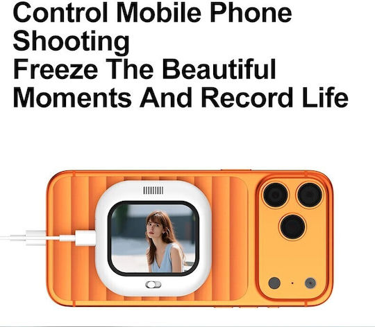 Magnetic Selfie Screen 2.01" Oglindă Magnetică Selfie pentru Smartphone Alb