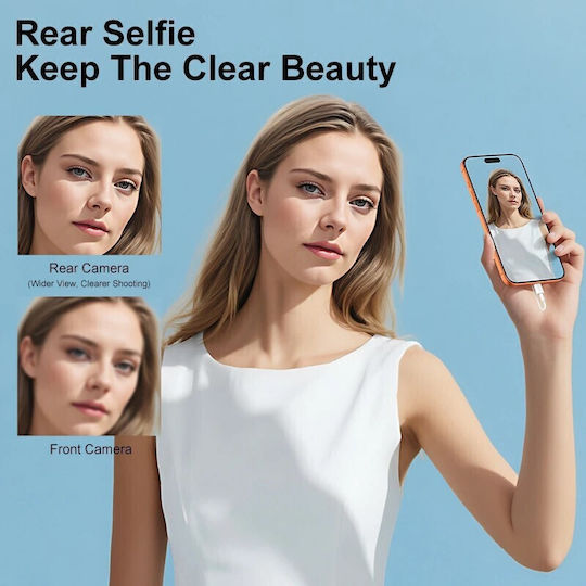 Magnetic Selfie Screen 2.01" Oglindă Magnetică Selfie pentru Smartphone Alb