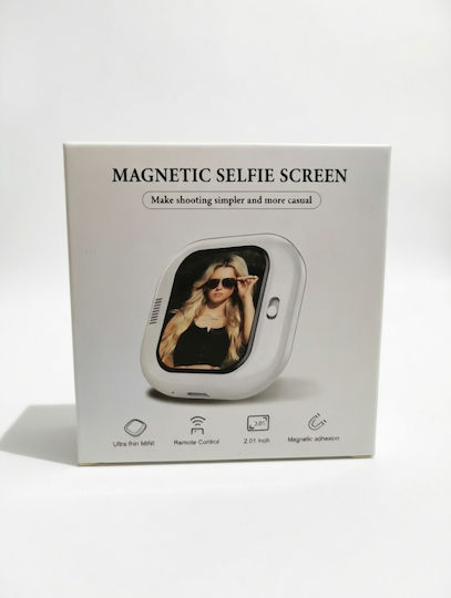 Magnetic Selfie Screen 2.01" Oglindă Magnetică Selfie pentru Smartphone Alb