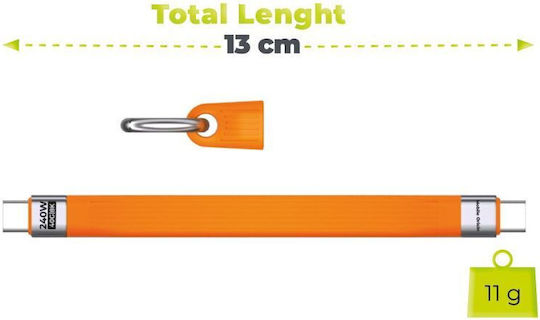 Mobile Origin Braided / Flat / Keychain USB 2.0 Video Cable USB-C Male - USB-C 240W PD Orange 0.13m MO-UK-CB17-ORG