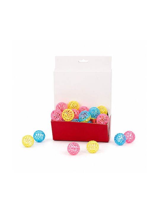 Set 48 Bile Împletite Pentru Pisici Multicolore