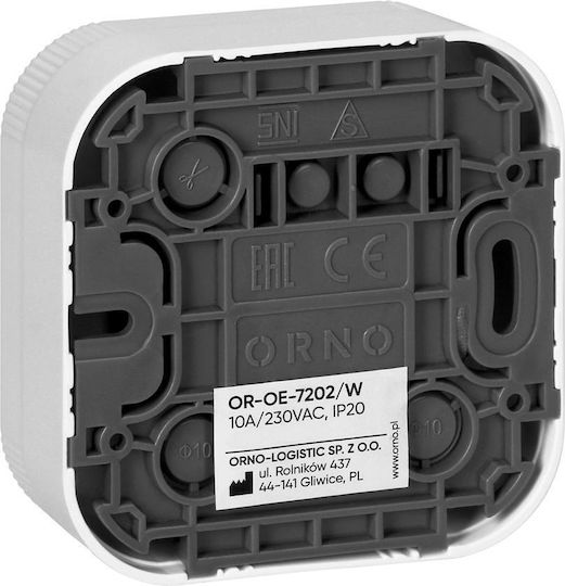 Orno Recessed Wall Switch with Frame White