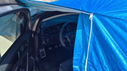 Husă Auto Căptușeală Fermoar Ușă Decupaje Pentru Oglinzi 533x183x122cm Mărime XL Albastră