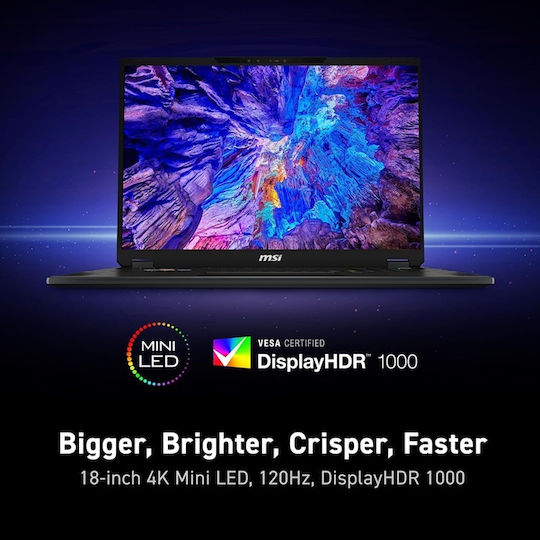 MSI Stealth 18 HX AI A2XWJG-035US 18" UHD 120Hz (Ultra 9-275HX/64GB/2TB SSD/GeForce RTX 5090/W11 Pro) Core Black (US Keyboard)