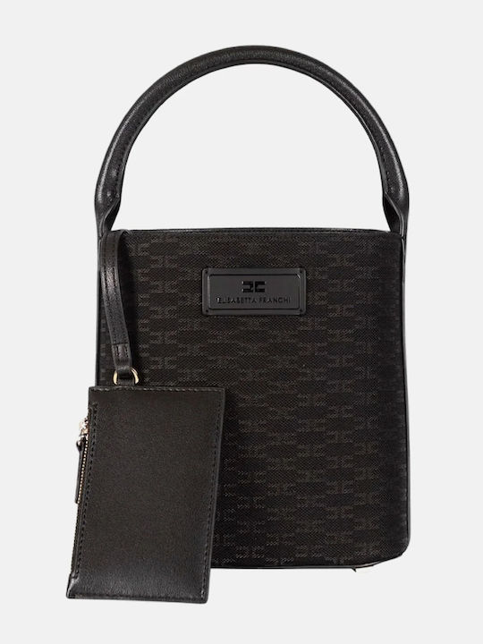 Elisabetta Franchi Elisabetta Franchi Damen Handtasche Stoff Handtasche Crossbody Schwarz Elisabetta Franchi Elisabetta Franchi Damen Handtasche Stoff Handtasche Crossbody Schwarz