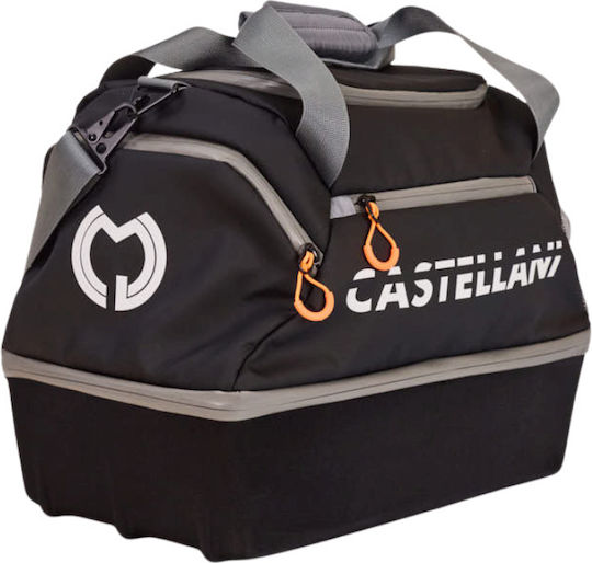 Dual Deck Black Waterproof Shooting Bag 12 Cartridge Boxes Castellani