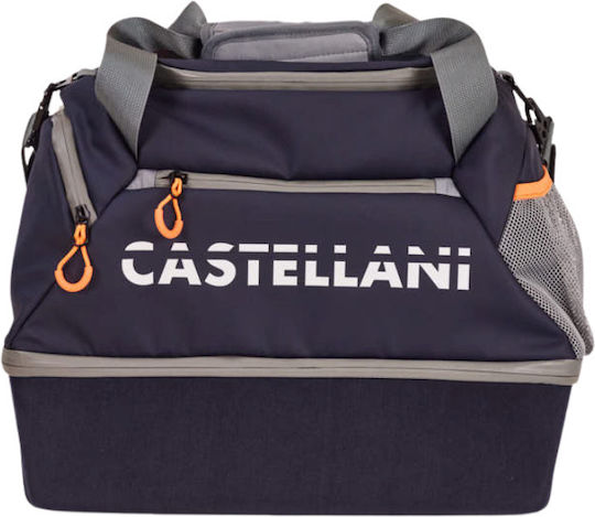 Dual Deck Waterproof Shooting Range Bag Dark Blue 12 Cartridge Boxes Castellani