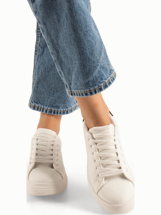 Adidași Flatforms Pentru Femei Albi