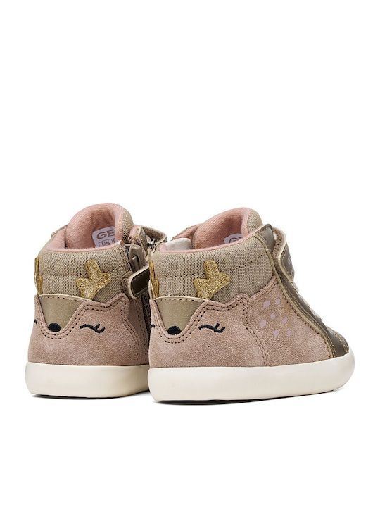 Kids Anatomic Sneakers with Hoop & Loop Closure Gold