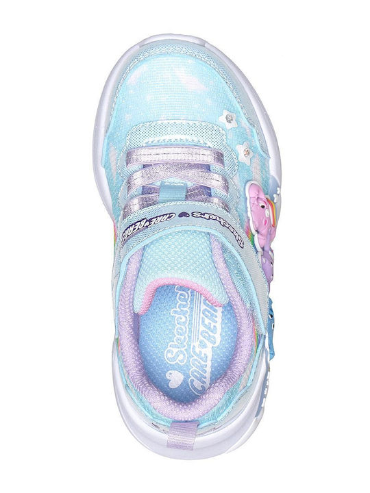 Skechers Lil Kinder Sneaker mit Lichtern Hellblau